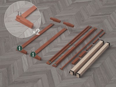 Lucinda Queen Solid Wood Platform Bed Frame with Slats