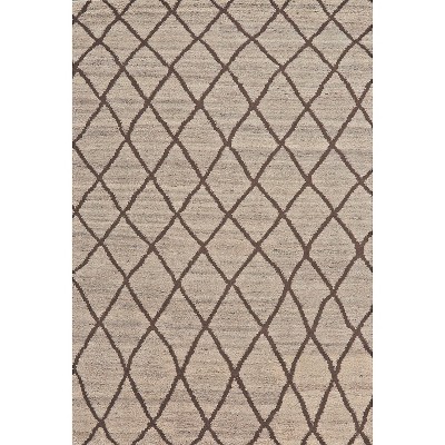 2'x3' Geometric Design Knotted Accent Rugs Natural/Linen - Weave & Wander