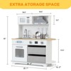 Kids Play Kitchen ¨C White Pretend Playset with Stove,Sink & 17-Piece Toy Food C Includes Real Lights/Sounds & Fabric Drawers C Chef Set for Ages 3+ - 2 of 4