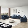 82.68" + 59.45" + 35.8" Faux Leather Round Arm 1+2+3 Seater Sofa Set with Hidden Storage - 3 of 4