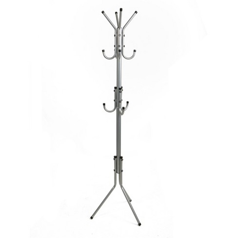 Costway Metal Coat Hat Rack Organizer Clothes Hanger Hooks Tree Stand  Umbrella Holder : Target