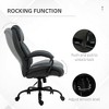 TinyHomie High Back Office Chair 484lbs with Wide Seat, Computer Chair with Linen Fabric, Adjustable Height, Swivel Wheels, Charcoal Grey - 4 of 4