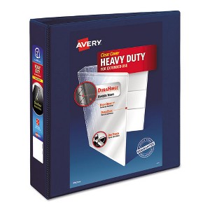 Avery Heavy-Duty View Binder with DuraHinge and One Touch EZD Rings, 3 Rings, 2" Capacity, 11 x 8.5, Navy Blue - 1 of 4