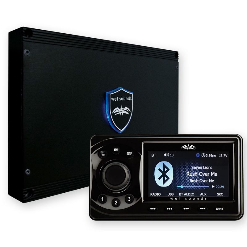 Wet Sounds WS-MC1: Marine Media System with Full-Color LCD Display, Bluetooth, 4-Zone Control, 1 of 5