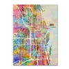 Michael Tompsett Chicago City Street Map II Outdoor Canvas Art - 2 of 3