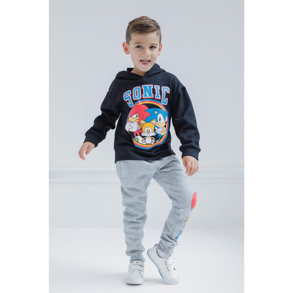 Sonic the Hedgehog Fleece Pullover Hoodie Pants Outfit Set Little Kid to Big Kid - thumbnail 2
