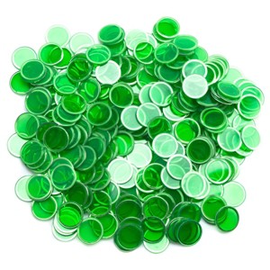 Slickblue 300 Magnetic Bingo Chips, Metal Edge for Easy Pickup, Game Supply, 1.5cm Size, 3 Colors, 300 Count - 1 of 3