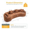 KTMBDW Luxury Modern Tight Curved Chenille Sofa, Minimalist Style Comfy Couch for Living Room Apartment, 4 Seater Modular Sectional - 3 of 4