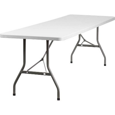 Riverstone Furniture Collection Plastic Fold Table Granite White