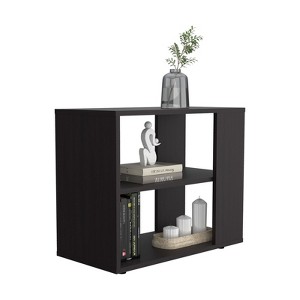 SEVOBAL End Tables Anthropologie Home Decor Night Stands with 2 Shelves and 4 Legs for Living Room, Black, 11.8"*23.6"*19.7" - 1 of 4