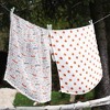 Bacati - Basketball Orange/Gray Muslin Swaddling Blankets set of 4 - 4 of 4