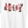 Women's - Instant Message - Merry With Garland Christmas Short Sleeve Graphic T-Shirt - 2 of 4