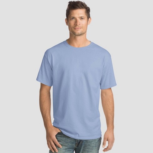 Ensomhed Og Begå underslæb Hanes Men's Big & Tall Essentials Short Sleeve T-shirt 4pk - Light Blue 3xl  : Target