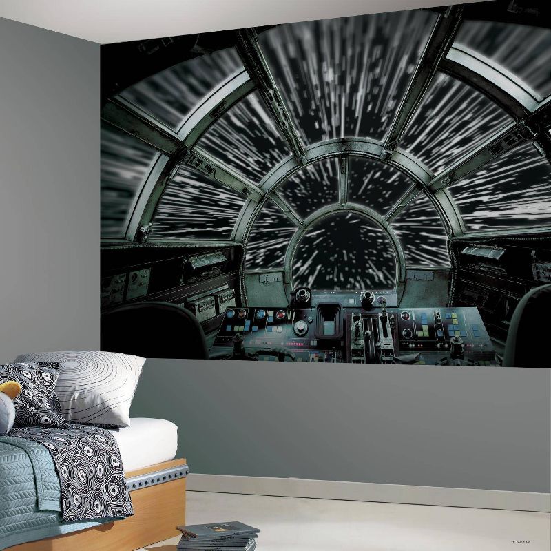 Star Wars Millennium Falcon Peel and Stick Kids&#39; Wall Mural - RoomMates, 3 of 6