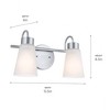Kichler Lighting Erma 2 - Light Vanity in  Brushed Nickel - 2 of 4