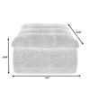 AZL1 Life Concept Sofas Comfy Accent Bean Bag Couch, Modern Armless and Backless, Suitable for Living room Bedroom, Olive Green, 33.5"*35.82"*19.68" - 3 of 4