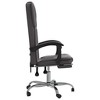 vidaXL Reclining Office Chair- Adjustable, Swivel Design with Rolling Castors, Grey Faux Leather, Metal and Plywood Frame - 4 of 4