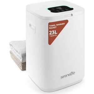 SereneLife 23L Towel Warmer Bucket with Timer - Fits 2 Oversized Towels, Compact Design - 1 of 4