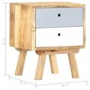 vidaXL Bedside Cabinet 15.7"x13.8"x19.7" Solid Mango Wood - 4 of 4