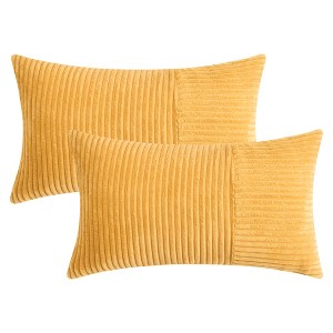 REGALWOVEN Modern Strip Decorative Throw Pillow Covers for Couch Bed Living Room 2 Pcs - 1 of 4