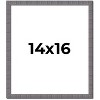 PosterPalooza | Textured Grey Picture Frame - UV Acrylic, Foam Board Backing, Hanging Hardware - 2 of 4
