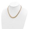 Black Bow Jewelry 12mm 14K Yellow Gold Graduated Flat Byzantine Chain Necklace, 17.5 In - 2 of 4