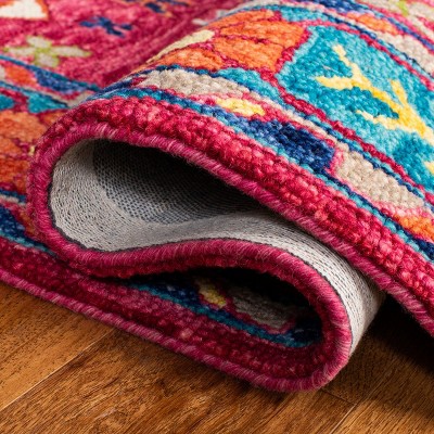 Handmade Rustic-Chic Red Wool 4' x 6' Tufted Area Rug