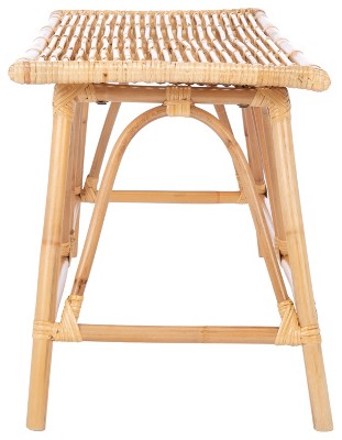 Montgomery Natural Rattan and Bamboo Outdoor Coffee Table