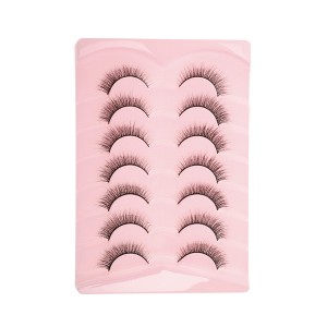 Unique Bargains 5D False Eyelashes Black 7 Pairs - 1 of 4