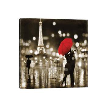A Paris Kiss by Kate Carrigan Unframed Wall Canvas - iCanvas