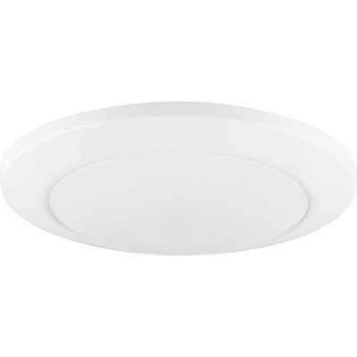 Progress Lighting Fairway 1-Light LED Satin White Surface Mount with Glare-Free Polycarbonate Lens