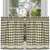 GoodGram Buffalo Check Gingham Custom Window Curtain Treatments - 2 of 2