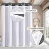Modern Waffle Weave Heavy Duty Shower Curtain Liner Set with Snap - in Liner for Hotel Spa Bathroom Decor - 2 of 4