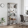 Industrial Bookshelf Wood Bookcase 6 Tier Storage Open Rack Shelf - 3 of 4