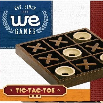 Handcrafted Wooden Tic Tac Toe Board Game with Solid Wood Pieces