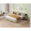 Floating Platform Bed, Bed with LED Headboard Light and Built-in Bedside Nightstands, Modern Particle Board Frame Bed-Baofuwish - 3 of 4