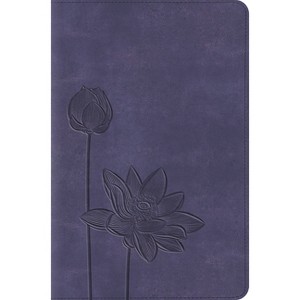 Compact Bible-ESV-Lavender Bloom - (Leather Bound) - 1 of 1