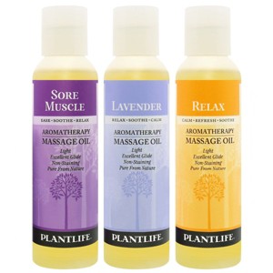 Massage Oil 3-Pack | Soothing Herbal Body Oil Trio for Relaxation, Hydration & Muscle Relief | Natural Spa Care | Plantlife - 1 of 1