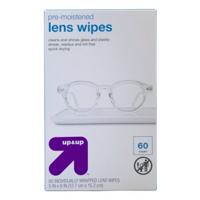 Pre-Moistened Lens Wipes - 60ct - up & up™