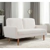 TiramisuBest Gray Velvet Loveseat, Plush Upholstered Sofa for Living Room or Bedroom - 4 of 4