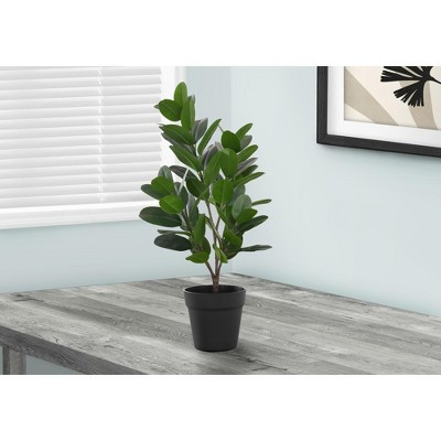 Monarch Specialties Artificial Plant 28 inch Tall Garcinia Tree Indoor Faux Fake Floor Greenery Potted Real Touch Decorative Green Leaves Black Pot