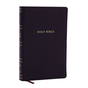 NKJV Personal Size Large Print Bible with 43,000 Cross References, Black Leathersoft, Red Letter, Comfort Print (Thumb Indexed) - by  Thomas Nelson - 1 of 1