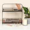 Storied Home 2-Tier Acacia Wood & Metal Stand - 2 of 4