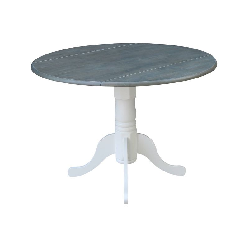 42" Mason Round Dual Drop Leaf Dining Table - International Concepts, 4 of 18