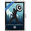 Trends International Marvel Heroic Silhouette - Captain America Framed Wall Poster Prints - 3 of 4