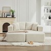 76" L-Shaped Cloud Sectional Couch with Double Chaise,Deep Seat Corduroy Modular Sofa Couch for Living Room,Cloud Sectional Sofa-Baofuwish - 2 of 4