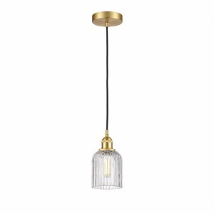 Bridal Veil - 1 Light Cord Hung Mini Pendant In Art Deco Style-9 Inches Tall and 5 Inches Wide - 1 of 1
