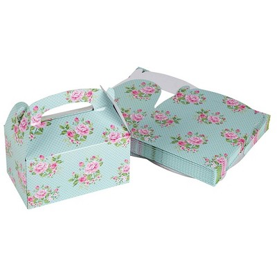 Blue Panda 24-Pack Paper Floral Treat Boxes For Birthday Party Favors Gift Bags 6 x 3.3 x 3.6 in