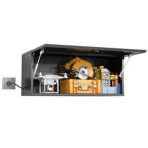 ZACHVO 14 Inch High Black Wall-Mounted Lockable Metal Garage Storage Cabinet with Flip-Up Door,for Workshop, Basement, and Home Organization - 1 of 4