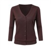 Clearlove Women's 3/4 Sleeve Button Down Sweater Cardigan - 4 of 4